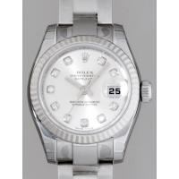 ロレックススーパーコピー ROLEX パーペチュアル デイトジャスト レディース 179174G オイスターブレス シルバー