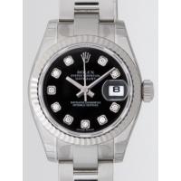 ロレックススーパーコピー ROLEX パーペチュアル デイトジャスト レディース 179174G オイスターブレス ブラック