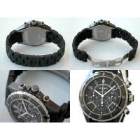 シャネルスーパーコピー CHANEL j12 H0939 41mm クロノグラフ ブラックラバーブレス ブラック