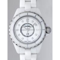 シャネルスーパーコピー CHANEL j12 H2570 29mm ホワイトセラミックブレス 8Pダイヤ ホワイトシェル
