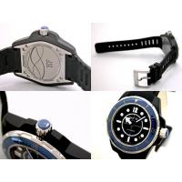シャネルスーパーコピー j12 マリーン 38mm H2561 ブラックセラミック ブラックラバー ブルーベゼル ブラック
