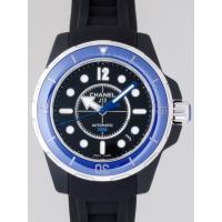 シャネルスーパーコピー j12 マリーン 38mm H2561 ブラックセラミック ブラックラバー ブルーベゼル ブラック