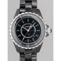 シャネルスーパーコピー J12 H2130 33mm ブラックセラミックブレス 12Pエメラルド ブラック