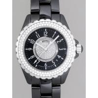シャネルスーパーコピー j12 H1709 38mm ブラックセラミックブレス ベゼル・文字盤センターダイヤ