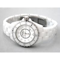 シャネルスーパーコピー j12 H1628 33mm ホワイトセラミックブレス 12Pダイヤ ホワイト