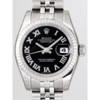 ロレックススーパーコピー ROLEX パーペチュアル デイトジャスト レディース 179174 ブラックビッグローマ