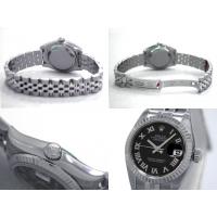 ロレックススーパーコピー ROLEX パーペチュアル デイトジャスト レディース 179174 ブラックビッグローマ