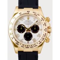 ロレックススーパーコピー ROLEX デイトナ 116518 黒皮 ホワイトアラビア/黒目