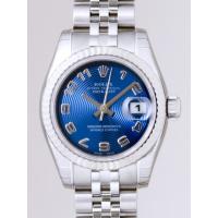 ロレックススーパーコピー ROLEX パーペチュアル デイトジャスト レディース 179174 ブルーコンセントリックアラビア
