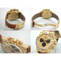 ロレックススーパーコピー ROLEX デイトナ 116518 茶皮 金／黒目 自動巻