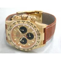 ロレックススーパーコピー ROLEX デイトナ 116518 茶皮 金／黒目 自動巻