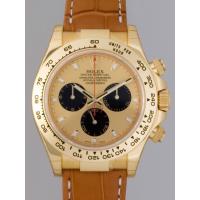 ロレックススーパーコピー ROLEX デイトナ 116518 茶皮 金／黒目 自動巻