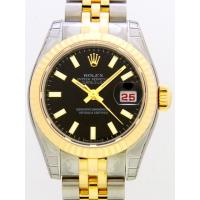 ロレックススーパーコピー ROLEX パーペチュアル デイトジャスト レディース 179173 ブラックバー