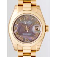 ロレックススーパーコピー ROLEX パーペチュアル デイトジャスト レディース 179165NR プレジデントブレス ブラックシェル