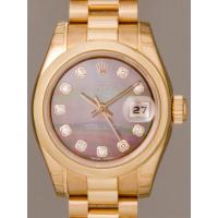 ロレックススーパーコピー ROLEX パーペチュアル デイトジャスト レディース 179165NG プレジデントブレス ブラックシェル