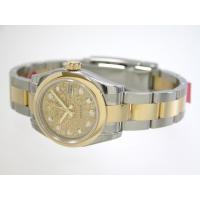 ロレックススーパーコピー ROLEX パーペチュアル デイトジャスト レディース 179163J オイスターブレス 10Pダイヤ シャンパンコンピューター