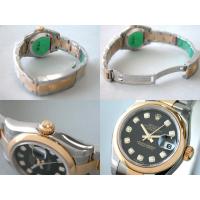 ロレックススーパーコピー ROLEX パーペチュアル デイトジャスト レディース 179163G オイスターブレス 10Pダイヤ ブラック