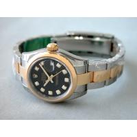 ロレックススーパーコピー ROLEX パーペチュアル デイトジャスト レディース 179163G オイスターブレス 10Pダイヤ ブラック