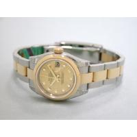 ロレックススーパーコピー ROLEX パーペチュアル デイトジャスト レディース 179163G オイスターブレス 10Pダイヤ シャンパン