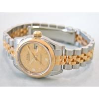 ロレックススーパーコピー ROLEX パーペチュアル デイトジャスト レディース 179163 2B ジュビリーブレス 2Pダイヤ ゴールドダストアラビア