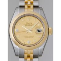 ロレックススーパーコピー ROLEX パーペチュアル デイトジャスト レディース 179163 2B ジュビリーブレス 2Pダイヤ ゴールドダストアラビア