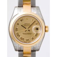 ロレックススーパーコピー ROLEX パーペチュアル デイトジャスト レディース 179163 オイスターブレス シャンパンサンビームローマ