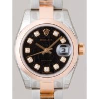 ロレックススーパーコピー ROLEX パーペチュアル デイトジャスト レディース 179161J オイスターブレス ブラックコンピューター