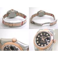 ロレックススーパーコピー ROLEX パーペチュアル デイトジャスト レディース 179161G オイスターブレス ブラック