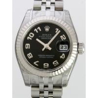 ロレックススーパーコピー ROLEX パーペチュアル デイトジャスト レディース 179174 ブラックコンセントリックアラビア