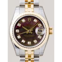 ロレックススーパーコピー ROLEX パーペチュアル デイトジャスト レディース 179173NG ブラックシェル