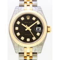 ロレックススーパーコピー ROLEX パーペチュアル デイトジャスト レディース 179173J ブラックコンピューター