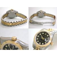 ロレックススーパーコピー ROLEX パーペチュアル デイトジャスト レディース 179173J ブラックコンピューター