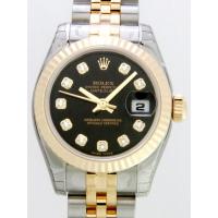ロレックススーパーコピー ROLEX パーペチュアル デイトジャスト レディース 179173G ブラック