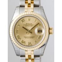 ロレックススーパーコピー ROLEX パーペチュアル デイトジャスト レディース 179173 シャンパンローマ