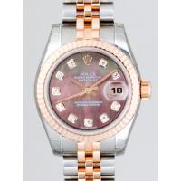 ロレックススーパーコピー ROLEX パーペチュアル デイトジャスト レディース 179171NG ブラックシェル