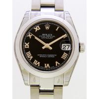 ロレックススーパーコピー ROLEX パーペチュアル デイトジャスト ボーイズ 178240 オイスターブレス ブラックローマ