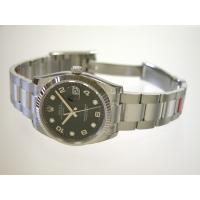ロレックススーパーコピー ROLEX パーペチュアル デイト 115234G 5Pダイヤ ブラック飛びアラビア
