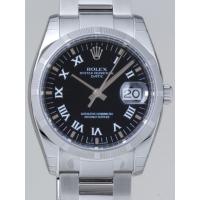 ロレックススーパーコピー ROLEX パーペチュアル デイト 115210 ブラックプリントローマ