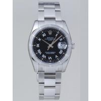 ロレックススーパーコピー ROLEX パーペチュアル デイト 115210 ブラックプリントローマ