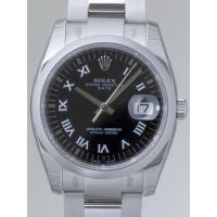 ロレックススーパーコピー ROLEX パーペチュアル デイト 115200 ブラックプリントローマ