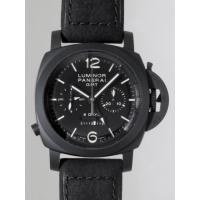 パネライスーパーコピー ルミノール1950 8DAYSクロノ モノプルサンテ GMT PAM00317 44mm シースルーバック ブラック