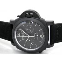 パネライスーパーコピー ルミノール1950 8DAYSクロノ モノプルサンテ GMT PAM00317 44mm シースルーバック ブラック
