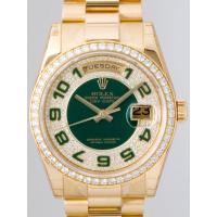 ロレックススーパーコピー ROLEX デイデイト 118348 プレジデントブレス グリーンアラビア