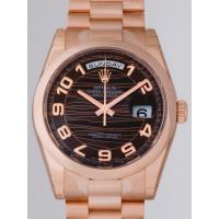 ロレックススーパーコピー ROLEX デイデイト 118205F プレジデントブレス ブラウンウェーブアラビア