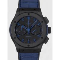 ウブロスーパーコピー クラシック・フュージョン クロノグラフ オールブラック ブルー 521.CI.1190.GR.ABB12 45mm グミアリゲーターラバー ブラック