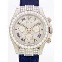 ロレックススーパーコピー ROLEX デイトナ ブルー皮 116599 RBR ER 全面ダイヤローマ）