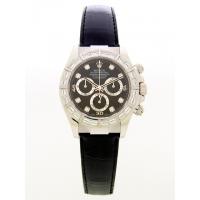 ロレックスコピー ROLEX デイトナ 116589G BR ベゼルバケットダイヤ 黒皮 ブラック