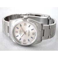 ロレックススーパーコピー ROLEX エアーキング 114200 シルバー３ ６ ９アラビアブルーバー