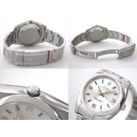 ロレックススーパーコピー ROLEX エアーキング 114200 シルバー３ ６ ９アラビアブルーバー