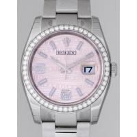ロレックススーパーコピー ROLEX パーペチュアル デイトジャスト メンズ 116244 オイスターブレス ピンク69ダイヤ